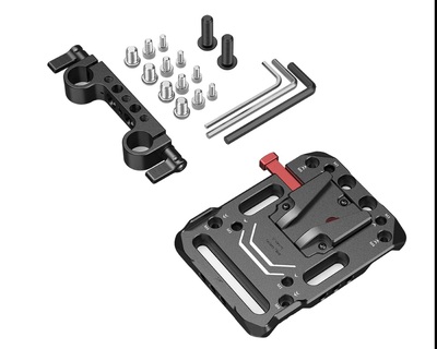 V Mount Battery Plate with Dual 15mm Rod Clamp 3016