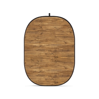 CBA-WW0009 Wooden Wall, hopfällbar bakgrund, 2 x 1,5m - Mörk beige