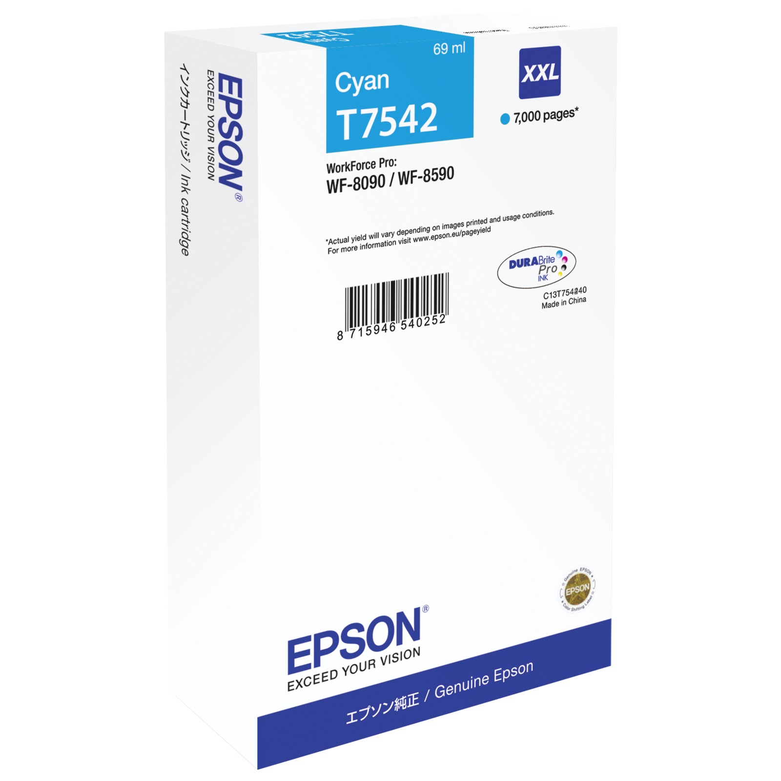 Epson XXL cyan T754 T7542
