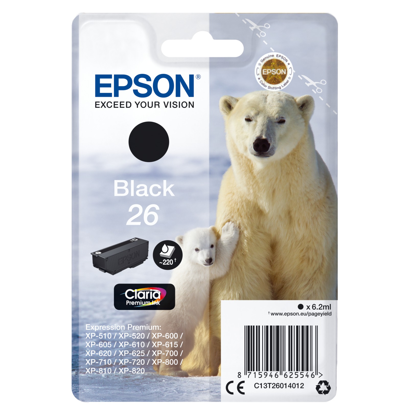 Epson Black Claria Premium T260 T2601