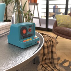 Retro Kamera, bluetooth högtalare - Blå