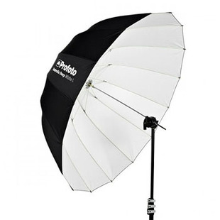 djupt paraply, vitt, 130 cm (large) 