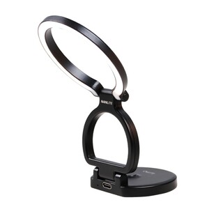 Lumo LED, vikbar LED-ringlampa och mobilstativ - Polar Black