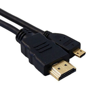 HDMI-kabel, A-D(micro)-kontakt, 5 m, svart 