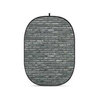 CBA-WB0011 Wall Brick, hopfällbar bakgrund, 2 x 1,5m - Grå