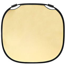 Reflexskärm guld/vit, storlek large (120 cm)