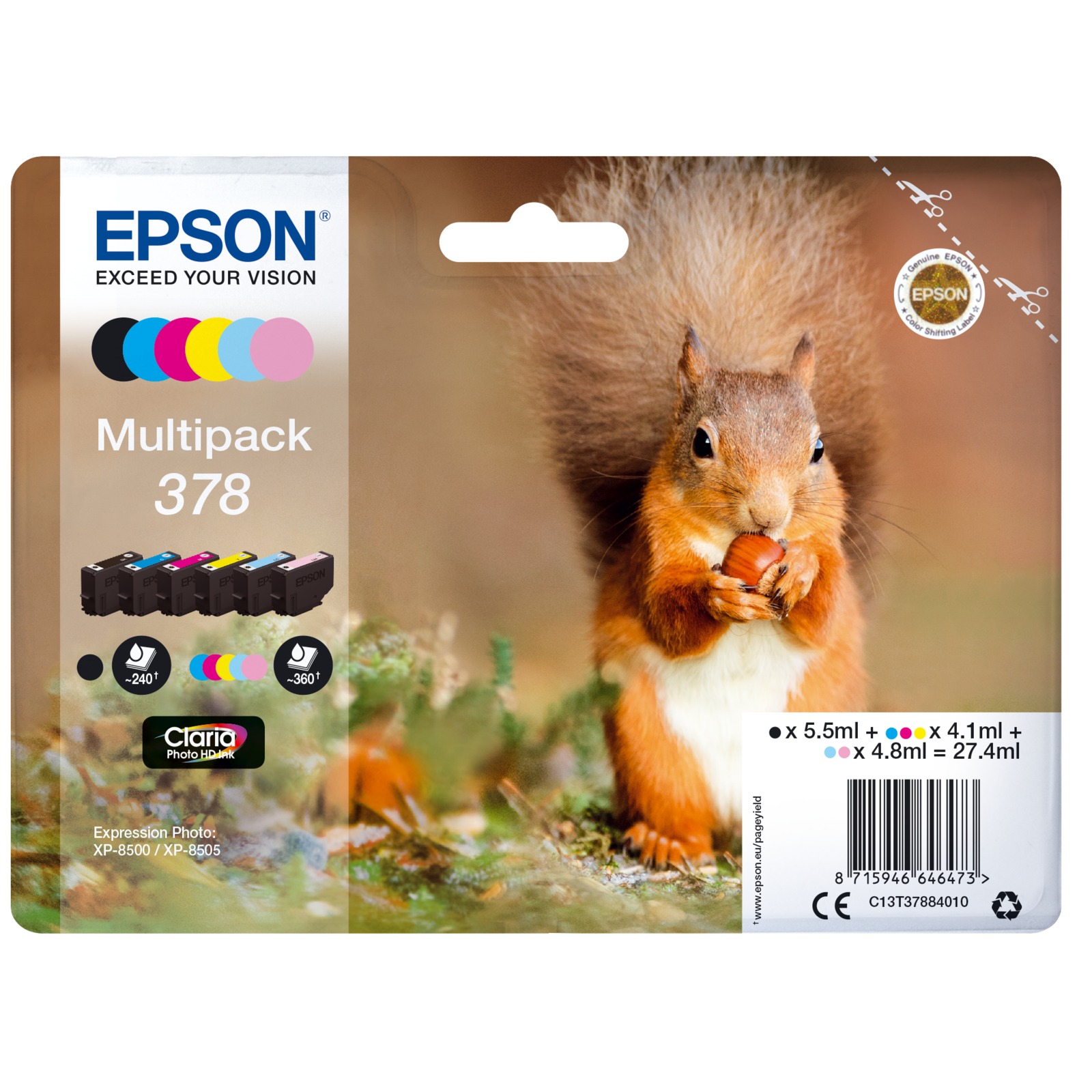 Epson Multipack Claria Photo HD T378 (6 colors) T3788