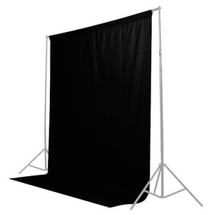 Bakgrund tyg 2 x 3 meter, enfärgad svart