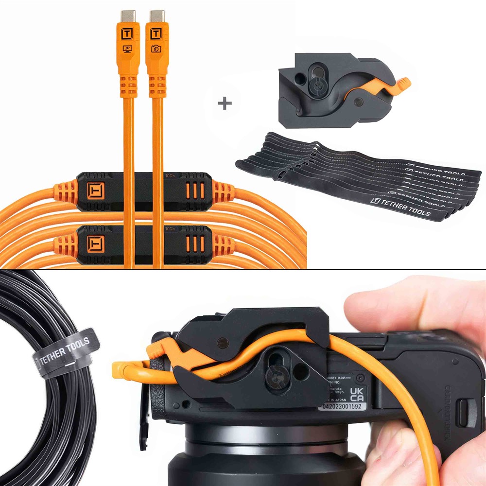 Tether Pro Optima 10G, LeverLock & 9,2m kabel kit - rak, orange