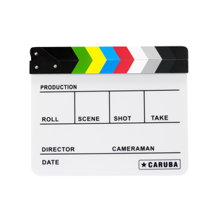 Filmklappa med färgad klapp - Vit 