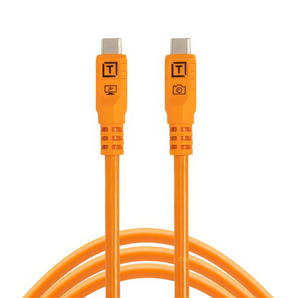 TetherPro Optima 10G USB-C kabel, 3,0m, Rak - Orange