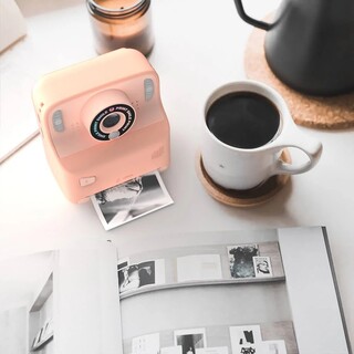Pixiprint, direktbildskamera med inbyggda tv-spel - Rosa 