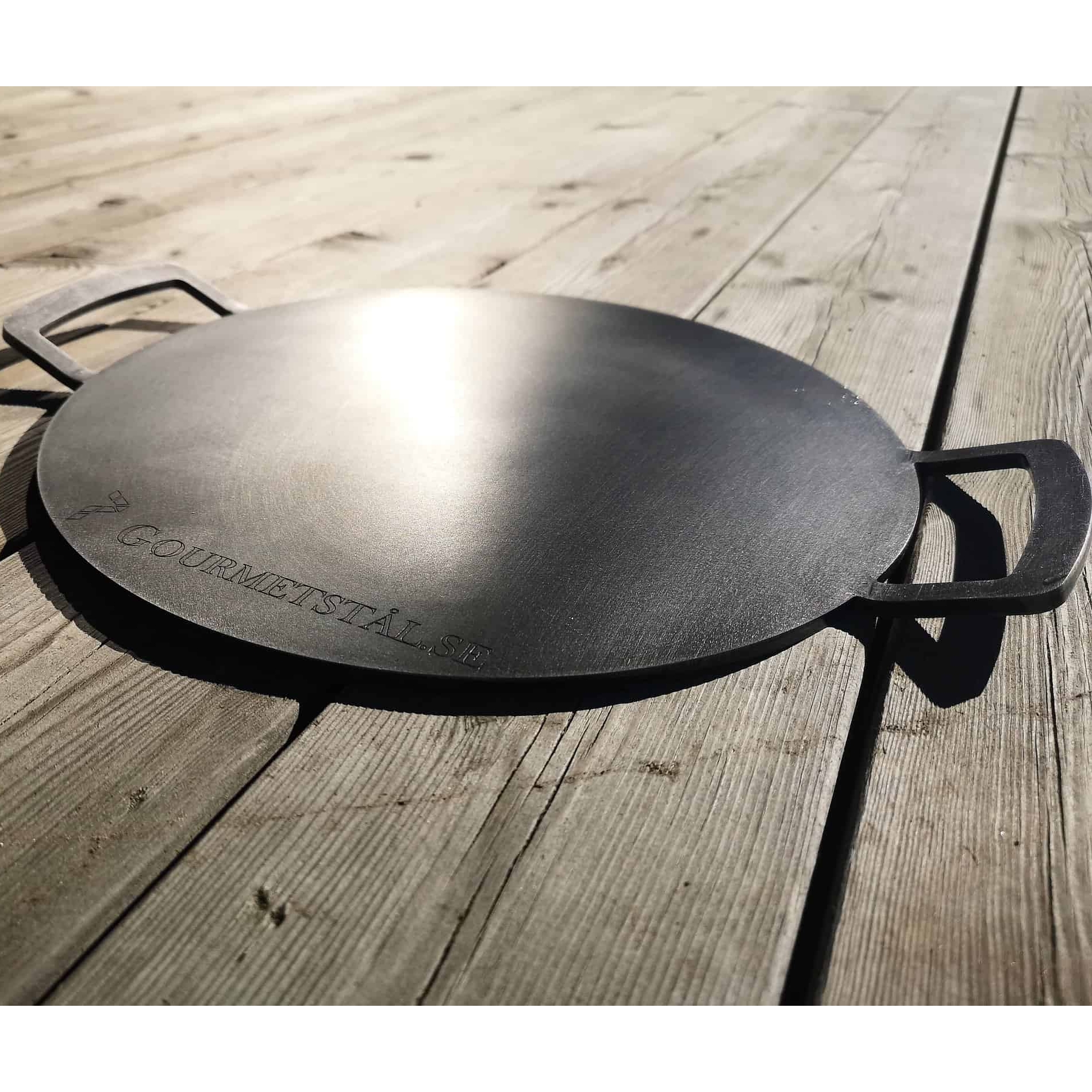 Stekbord 49cm, rund med handtag