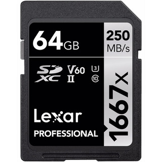 SDXC Professional 1667X 64GB UHS-II U3 V60 250MB/s