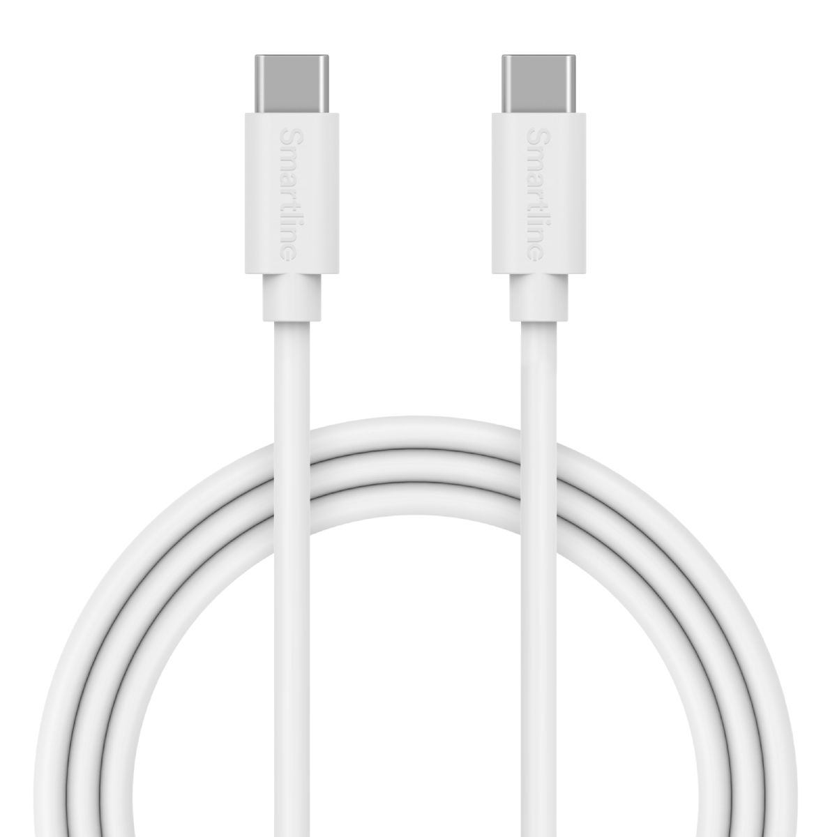 Smartline USB-C till USB-C 2.0 Vit - 3m