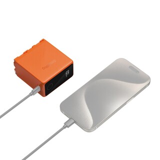 4576 NP-F970 batteri med USB-C & USB-A kontakt - orange