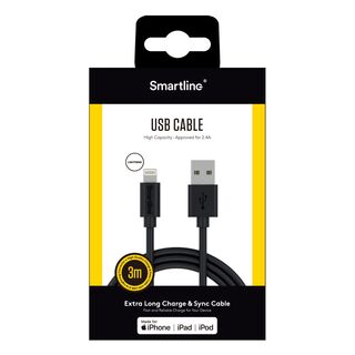USB-A till Lightning Svart - 3m