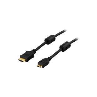 HDMI-kabel, A-C(mini)-kontakt, 2m, svart 