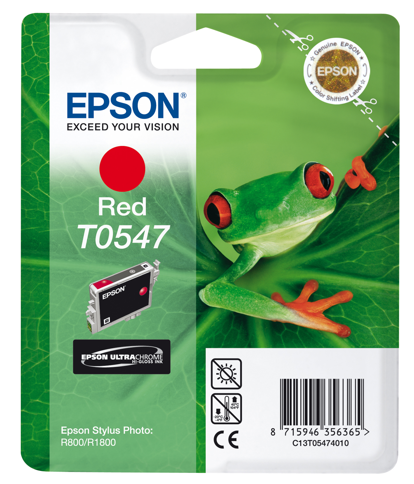 Epson T0547 Röd till Stylus R800/R1800