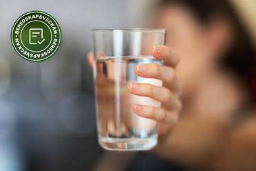 Beredskapsveckan. Ett glas med rent vatten