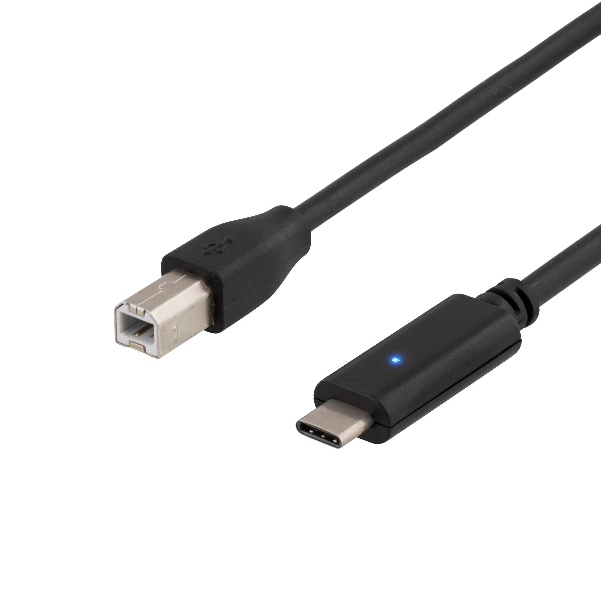 USB 2-kabel typ C till typ B, 2 meter, skrivarkabel