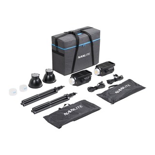 FS-300B Bi-color 2-pack, videobelysning + belysningsstativ LS-1 + väska