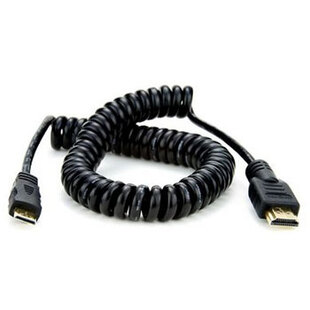 HDMI-spiralkabel, standard-mini (A-C), 50-65 cm