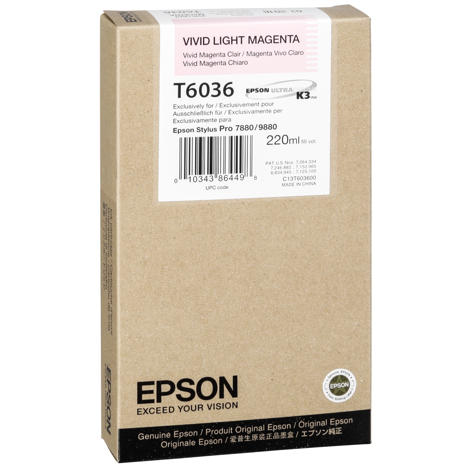 Epson T6036 Vivid light magenta, 220 ml