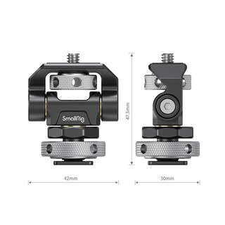 2905 Swivel och Tilt Justerbart monitorfäste för Blixtsko fäste