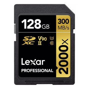 SDXC Professional 2000X 128GB UHS-II V90, 300MB/s