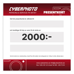 Presentkort 2000kr