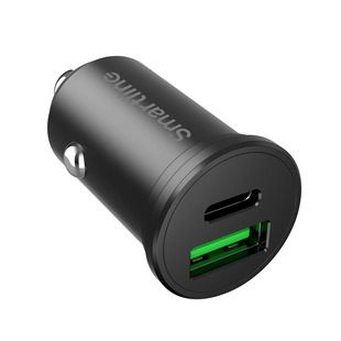 Billaddare 45W, USB-C PD & USB-A - svart