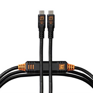TetherPro Optima 10G USB-C kabel, 4,6m, Rak - svart