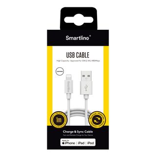 USB-A till Lightning Vit - 1m