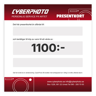 Presentkort 1100kr