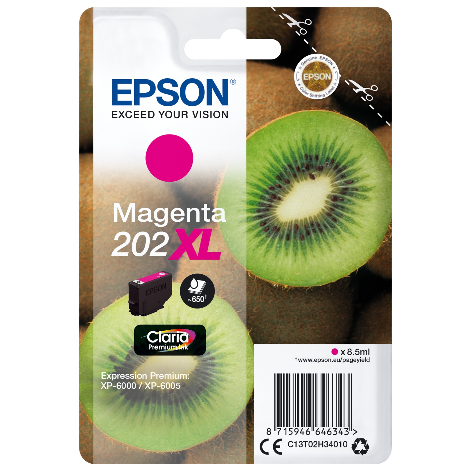 Epson Magenta Claria Premium 202 XL T02H3
