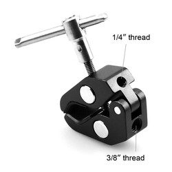 735 super clamp med 1/4-tums- och 3/8-tumsgänga