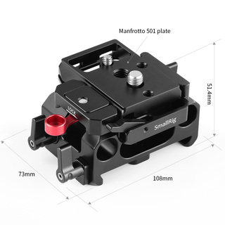 2266 baseplate för BMPCC 4K/6K (Manfrotto 501PL compatible)