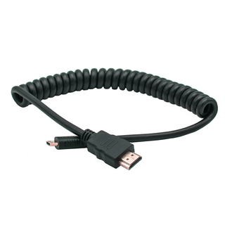 HDMI-spiralkabel, standard-mini (A-C), 20-40cm