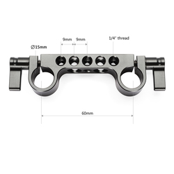 2061 super lightweight 15 mm-railblock, 2-pack