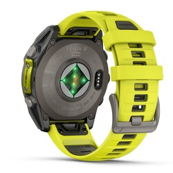 Fenix 8 - 47 mm, Solar Sapphire - Ti Graphite Amp Yellow