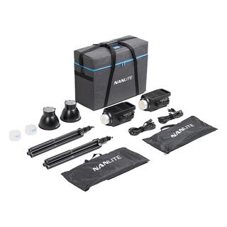 FS-300B Bi-color 2-pack, videobelysning + belysningsstativ LS-1 + väska
