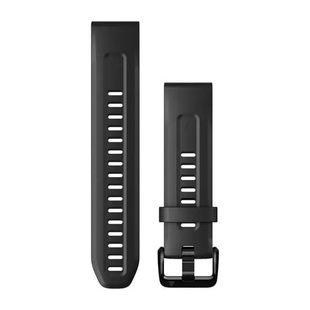QuickFit 20-klockarmband, svart silikon