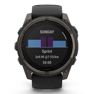 Fenix 8 - 51 mm, Solar Sapphire - Carbon Gray Ti Black