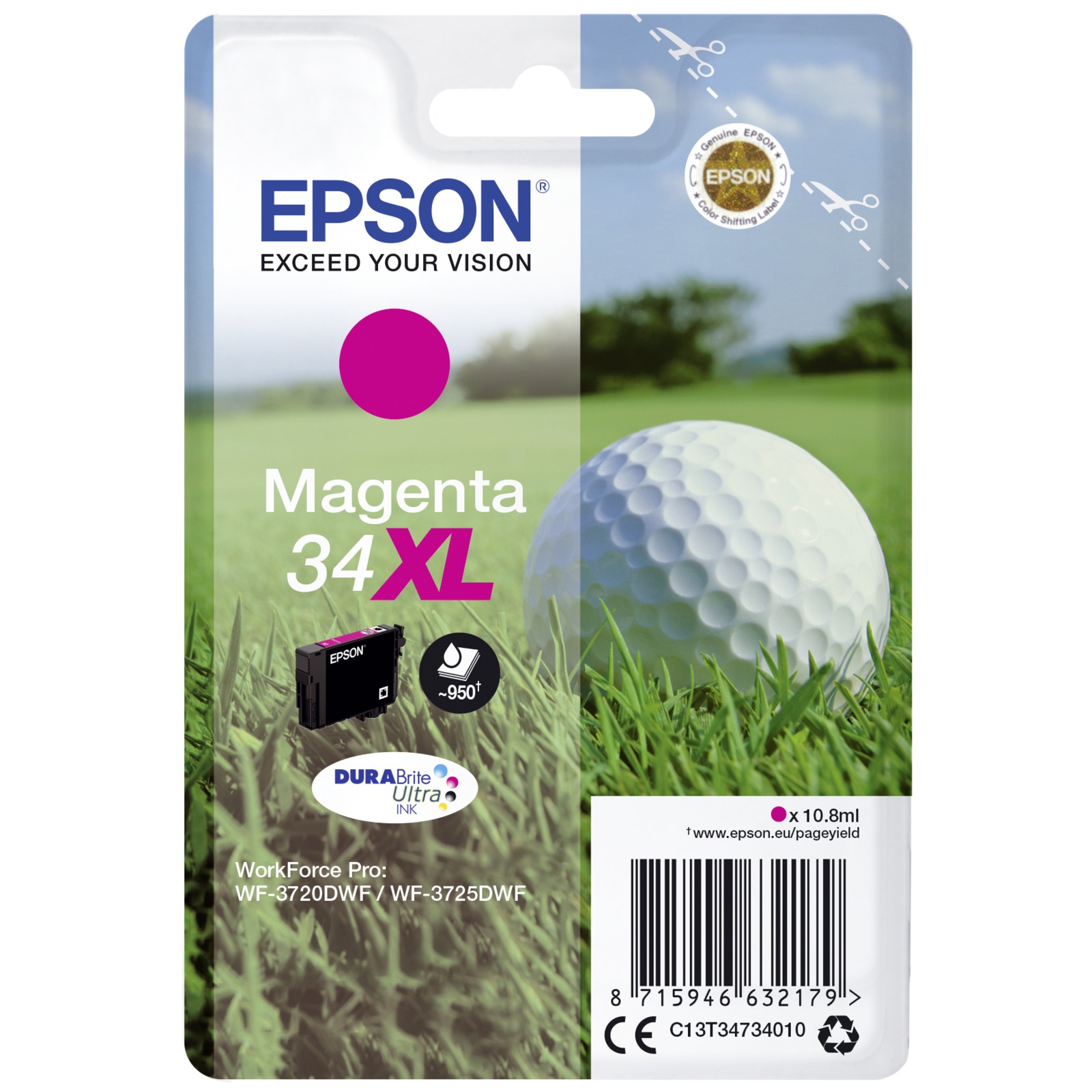 Epson Magenta DURABrite Ultra Ink 34 XL T3473