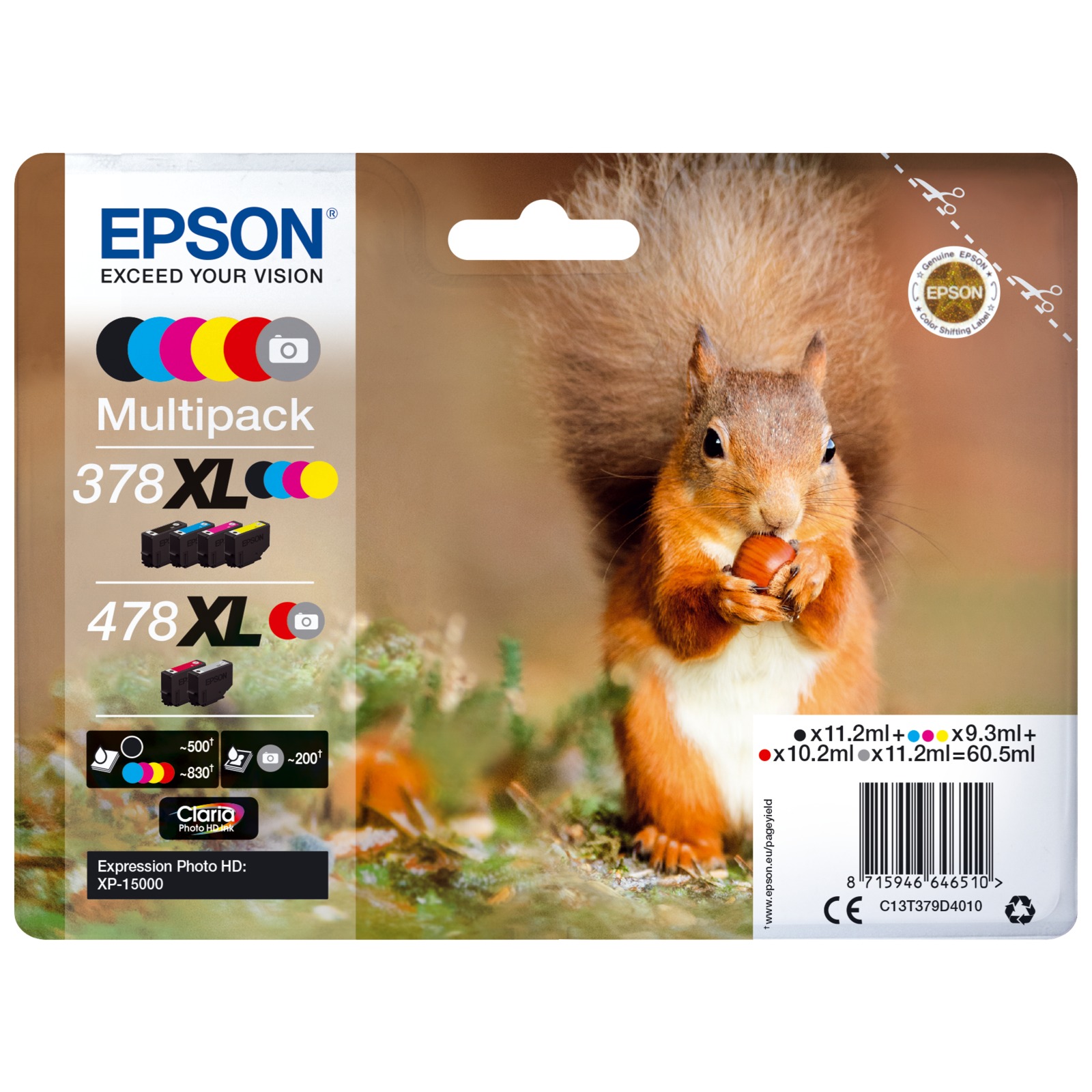 Epson Multipack Claria Photo HD T378/478 XL (6 colors) T379D