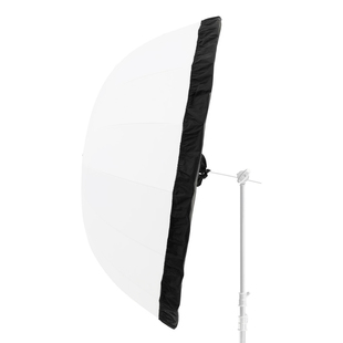 Bakre duk till paraboliskt paraply, svart silver - 165 cm