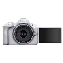 EOS R50 kamerahus - Vit + RF-S 18-45mm f/4,5-6,3 IS STM  