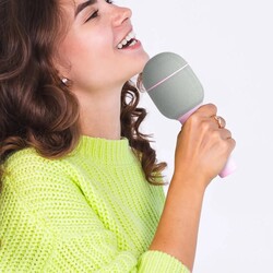Groovy, karaoke mikrofon med bluetooth högtalare - Rosa