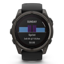 Fenix 8 - 51 mm, Solar Sapphire - Carbon Gray Ti Black